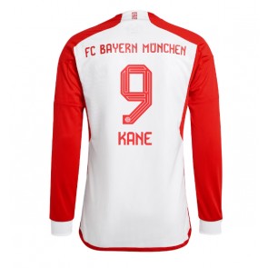 Bayern Munich Harry Kane #9 Replica Home Stadium Shirt 2023-24 Long Sleeve